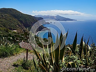 Quattrocchi seascape in Lipari, Aeolian islands, Sicily, Italy Stock Photo
