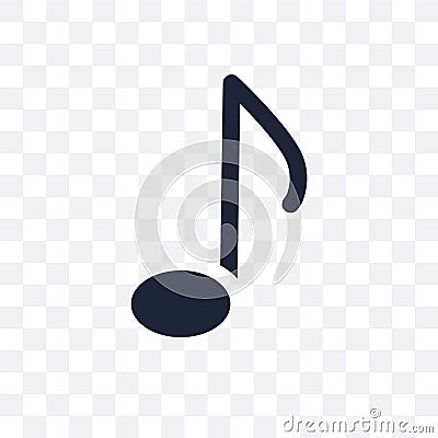 Quaver transparent icon. Quaver symbol design from Music collect Vector Illustration