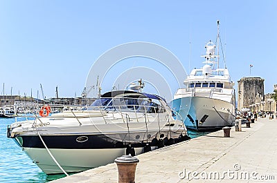 Quay of the city of Trogir, Croatia. Editorial Stock Photo