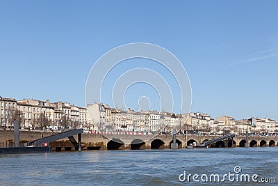 Quays des Chartrons and de Bacalan on a bright sunny day, Bordeaux, France Stock Photo