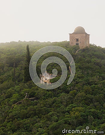 Qubbas the islamic culture at iberian peninsula and a small chapel Stock Photo