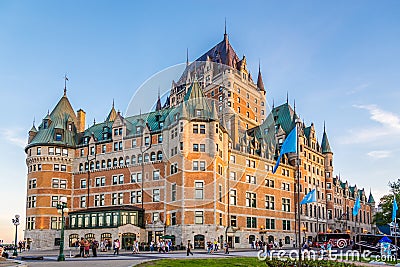 View at the Chateau of Frontenac in Quebec - Canada Editorial Stock Photo