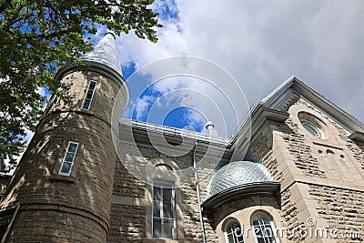 School entrance of the Ursuline Monastery of Quebec City Editorial Stock Photo