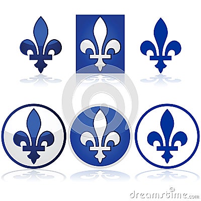 Quebec fleur-de-lys Vector Illustration