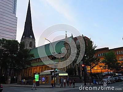 QUEBEC Montreal cathedrale of rue sainte catherine Editorial Stock Photo