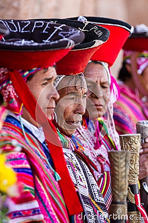 Quechua Elders in the Sacred Valley Editorial Stock Photo