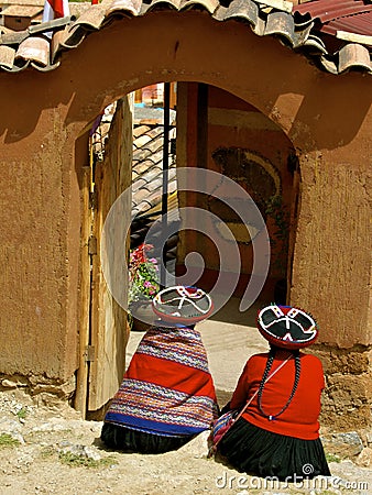Native quechua women Editorial Stock Photo