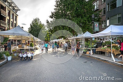 Queen Anne Farmers Market Seattle, Washington Editorial Stock Photo