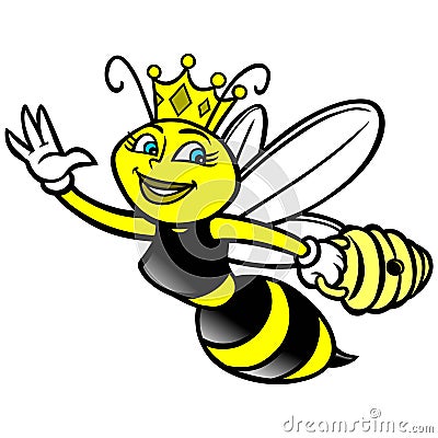 Queen Bee Vector Illustration