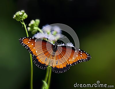 Queen butterfly, Danaus gilippus Stock Photo