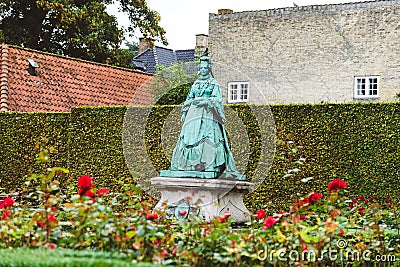 Queen Caroline Amalie Statue in Rosenborg Editorial Stock Photo