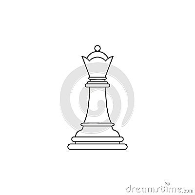 Queen of chess icon the toy success Vector Illustration