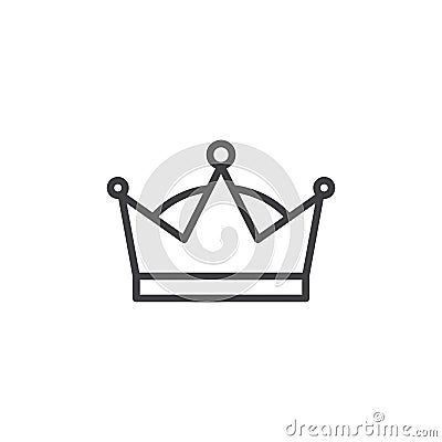 Queen crown line icon Vector Illustration