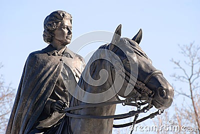 Queen Elizabeth II statue, Ottawa, Canada Editorial Stock Photo