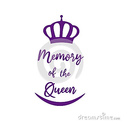 Queen Elizabeth II death memorial poster. 08 September 2022 UK, London. Years of life 1926-2022 Vector Illustration