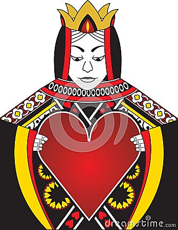 Queen of Hearts Vector Illustration