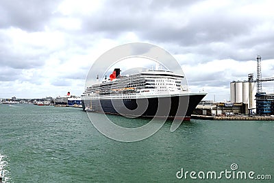 Queen Mary 2 cruise ship, Southampton, UK Editorial Stock Photo