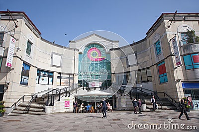 The Queen's Arcade on Working Street in the centre of Cardiff in the UK Editorial Stock Photo