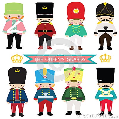 Queen's Guards, toy soldier,nutcracker,UK Guards,UK soldier Stock Photo