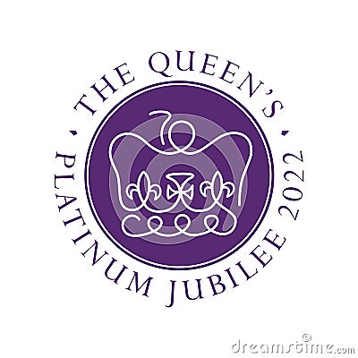 The Queen's Platinum Jubilee anniversary celebration background Vector Illustration