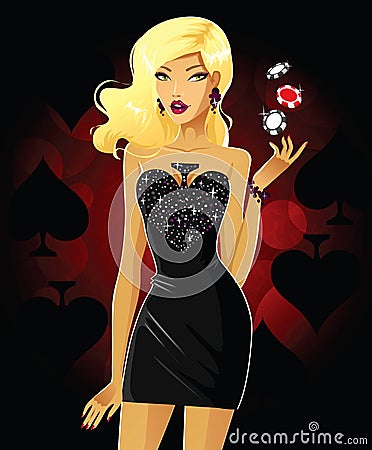 Queen of Spades Vector Illustration