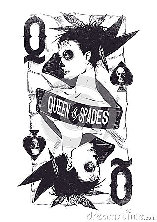 Queen Of Spades Card