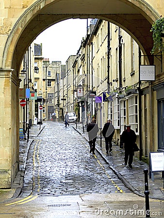 Queen Street, Bath, Somerset. Editorial Stock Photo