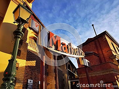 Queen Victoria Market in Melbourne in the evening sunset Editorial Stock Photo