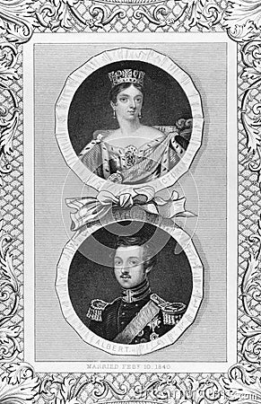 Queen Victoria and Prince Albert Editorial Stock Photo