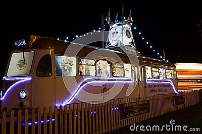 The Queens Diamond Jubilee tram at Blackpool, Lancashire, England, UK. Editorial Stock Photo