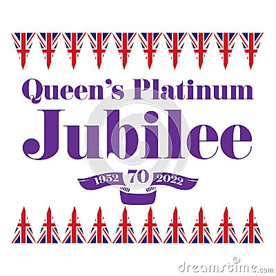 The Queens Platinum Jubilee 2022 - In 2022, Her Majesty The Queen will become the first British Monarch to celebrate a Platinum Stock Photo