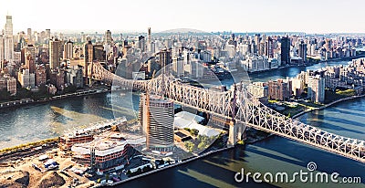 Queensboro Bridge over the East River in New York City Stock Photo