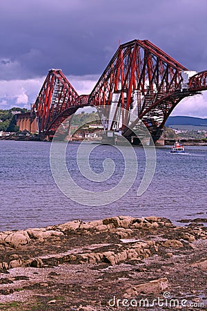 Queensferry Rail Bridge Stock Photo