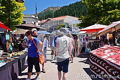 Queenstown Arts and Crafts Market, New Zealand Editorial Stock Photo