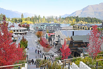 Queenstown cityscape, New Zealand Editorial Stock Photo