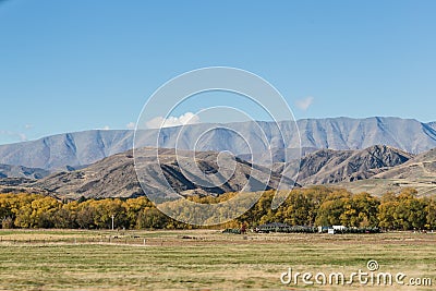 Queenstown downtown with the remarkable range, South island, New Zealand Stock Photo