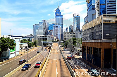 Queensway in admiralty, hong kong Editorial Stock Photo