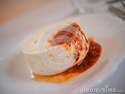 Queijo Fresco - azorean cheese Stock Photo