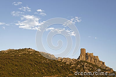 Queribus castle skyline Editorial Stock Photo