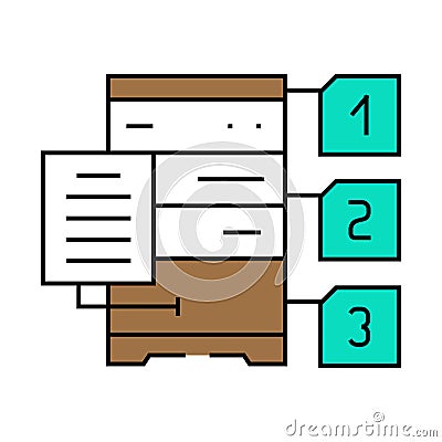 query optimization database icon color illustration Cartoon Illustration