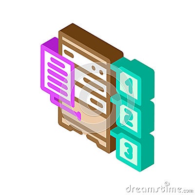 query optimization database isometric icon vector illustration Vector Illustration