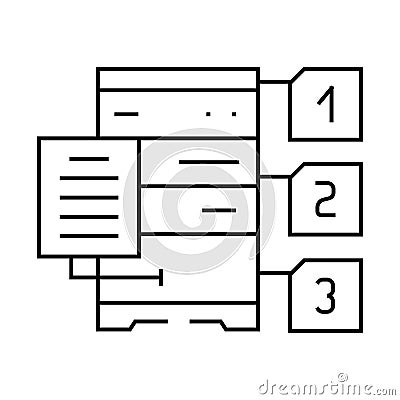 query optimization database line icon vector illustration Vector Illustration