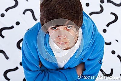 Quest of life - teenager boy wondering Stock Photo