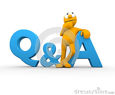 Question & Answer Stock Photo