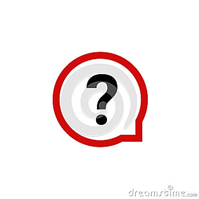Question bubble icon. Ask help sign Vector Illustration