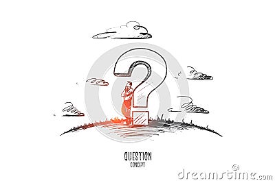 Question concept. Hand drawn isolated vector. Vector Illustration