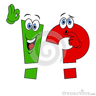 Question and exclamation marks Stock Photo