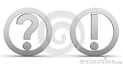 Question exclamation marks Stock Photo