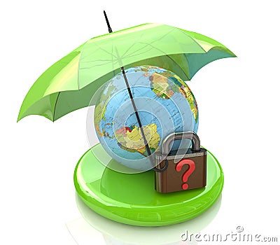 Question global security Stock Photo