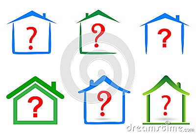 Question home Cartoon Illustration